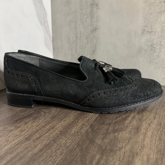 Stuart Weitzman Guything Tassel Loafers Black size 9.5 - Picture 4 of 9